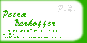 petra marhoffer business card
